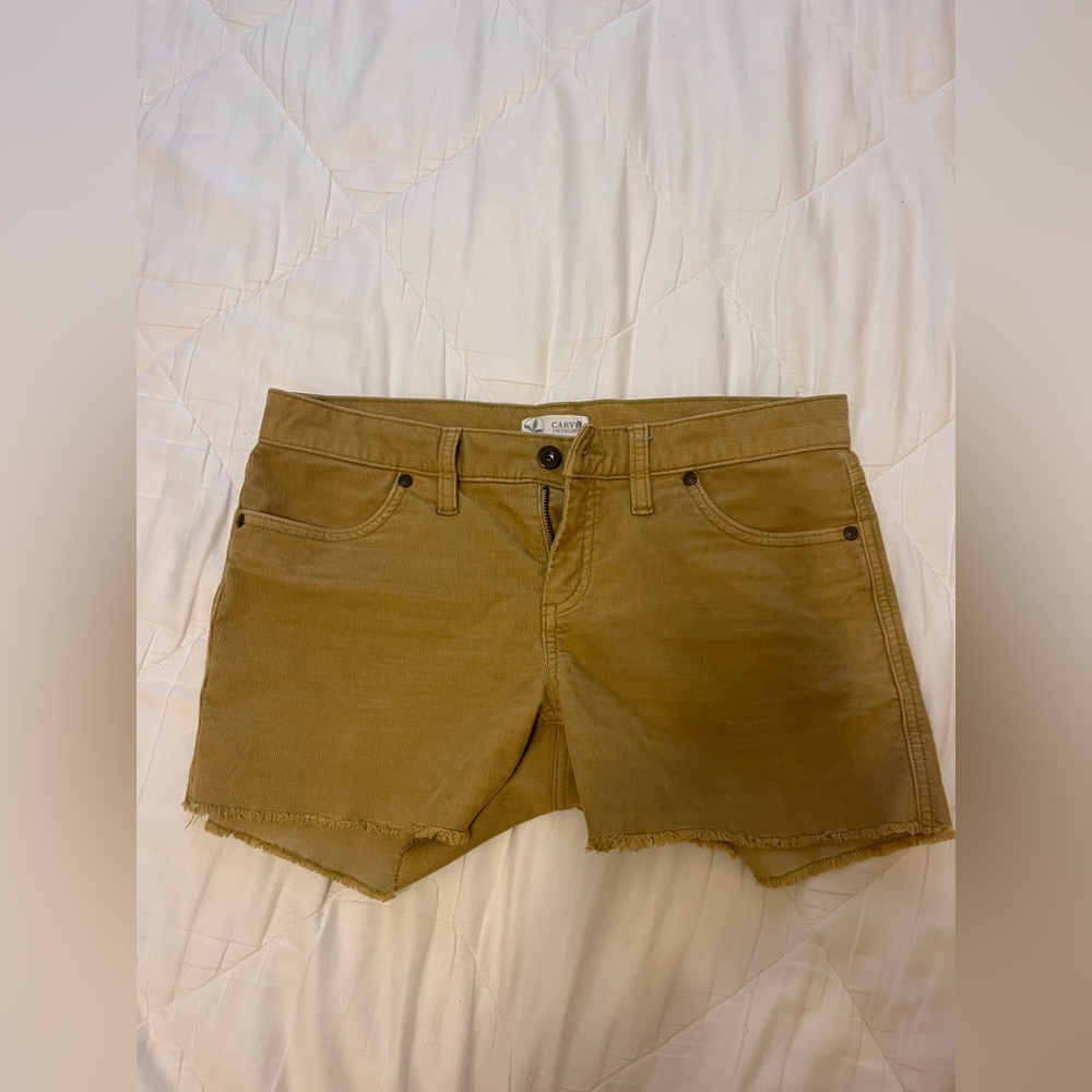 Yellow Carve Shorts